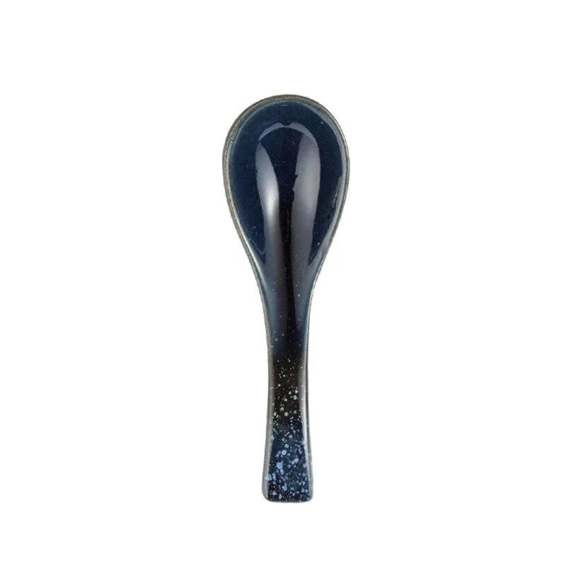 Lingură mică de supă din ceramică în stil japonez Ustensil de bucătărie Instrument de linguriță de supă Accesorii de bucătărie pentru catering