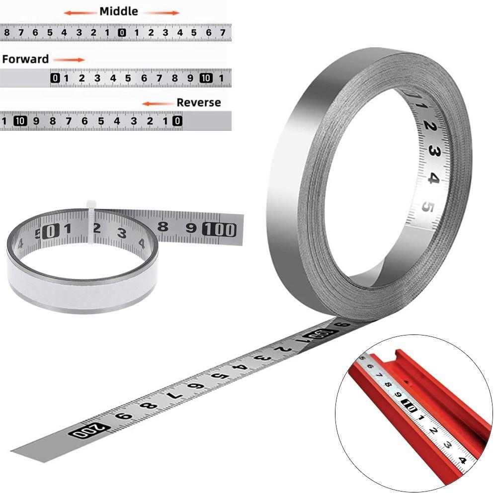 Self-Adhesive Measuring Tape Stainless Steel Workbench Ruler Adhesive Backed Tape Ruler
