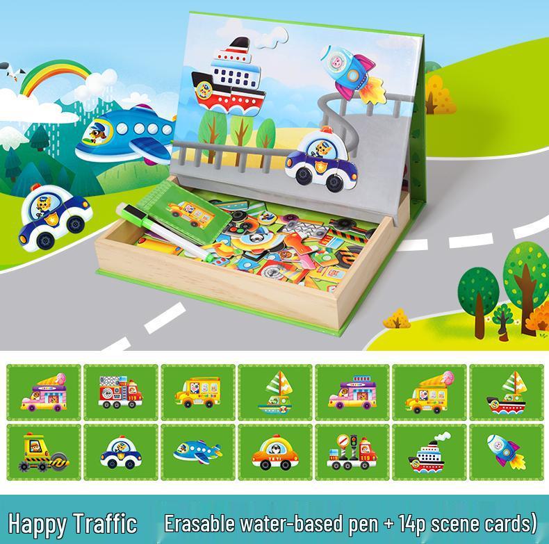 Magnetisches Verkleidungs-Puzzle-Brett für Kinder - Lernspielzeug