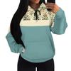 European & American Black Personality Pattern Hoodie with Patch Pockets H10553
