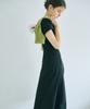 Etmont Neck Cut-Out Shirring Dress Black