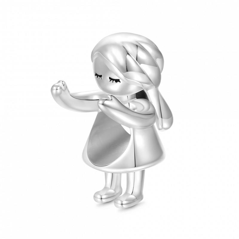 Liten flicka Liten pojke Berlockpärlor Hänge Passar Orm Silverarmband Halsband För DIY-smycken Kvinnors Gåva