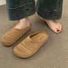 Fashion Women Bohemian Weave Mules Slippers Flats Shoes Hollow Sandals Summer Fashion Beach Shoes Casual Comfort Sandalias Mujer Slides