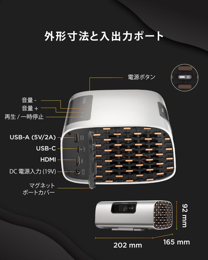ViewSonic M10 Laserprojektor HD 1080p 2200 RGB Laserlumen Farbraum HDR10 Ständer Deckenprojektion Vollautomatische Trapezkorrektur Harman