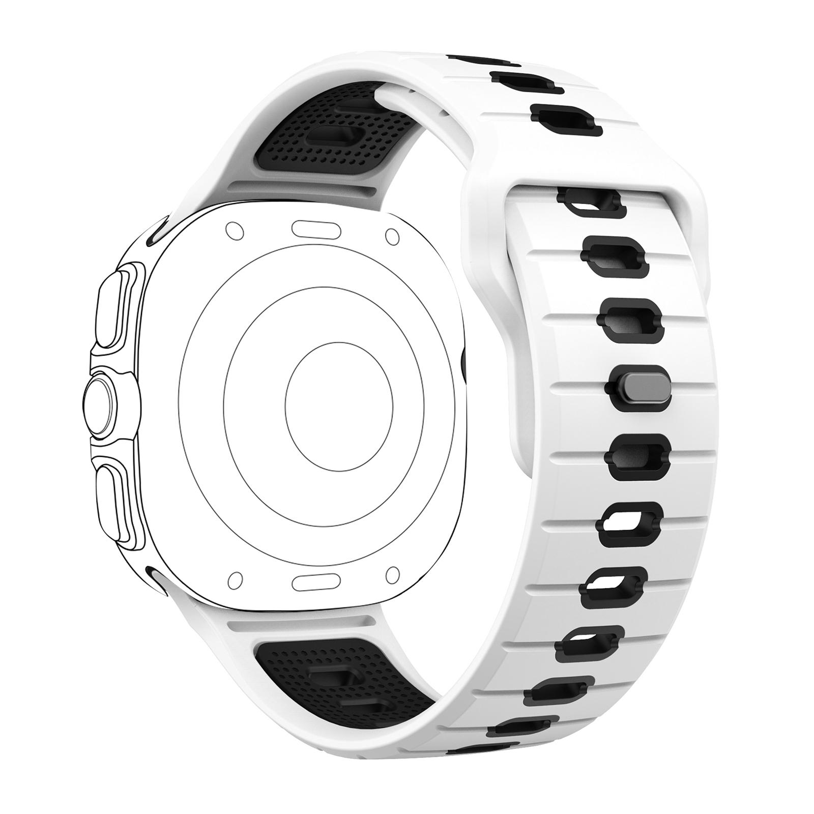 Silicone Strap with Horizontal Stripes for Galaxy Watch 7 Ultra sports strap breathable and comfortable Watch Band For watch Ultra