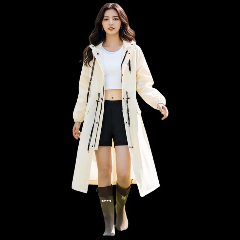 Women's EVA One-piece Raincoat for Electric Scooter