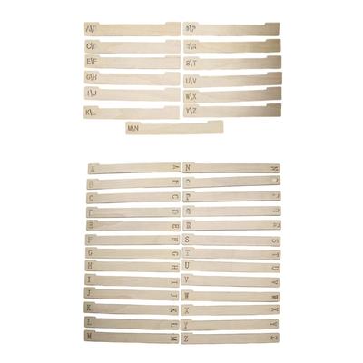 13/26Pcs Wooden Bookcase Separators Numbered Marker For Music Discs And Magazine Storage