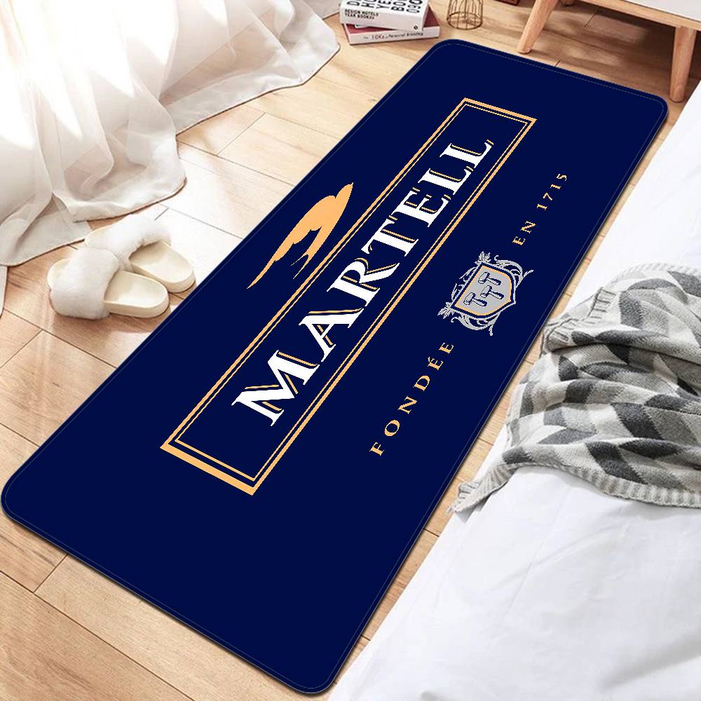 

Fashion M-Martell Logo Bathroom Mat INS Style Soft Bedroom Floor House Laundry Room Mat Anti-skid Welcome Doormat 50x80cm