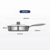 26/28cm With Glass lid Frying Pan Stainless Steel Cooking Pot Non Stick for Cooking Steak Pancake Egg for induction Cooker