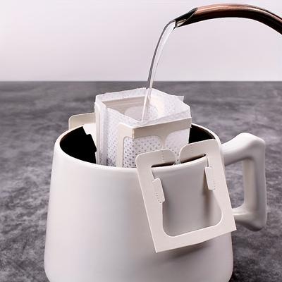 50Pcs/Pack Disposable Coffee Fliter Bags Portable Hanging Ear Style Coffee Filters Eco-Friendly Paper Bag for Espresso Coffee