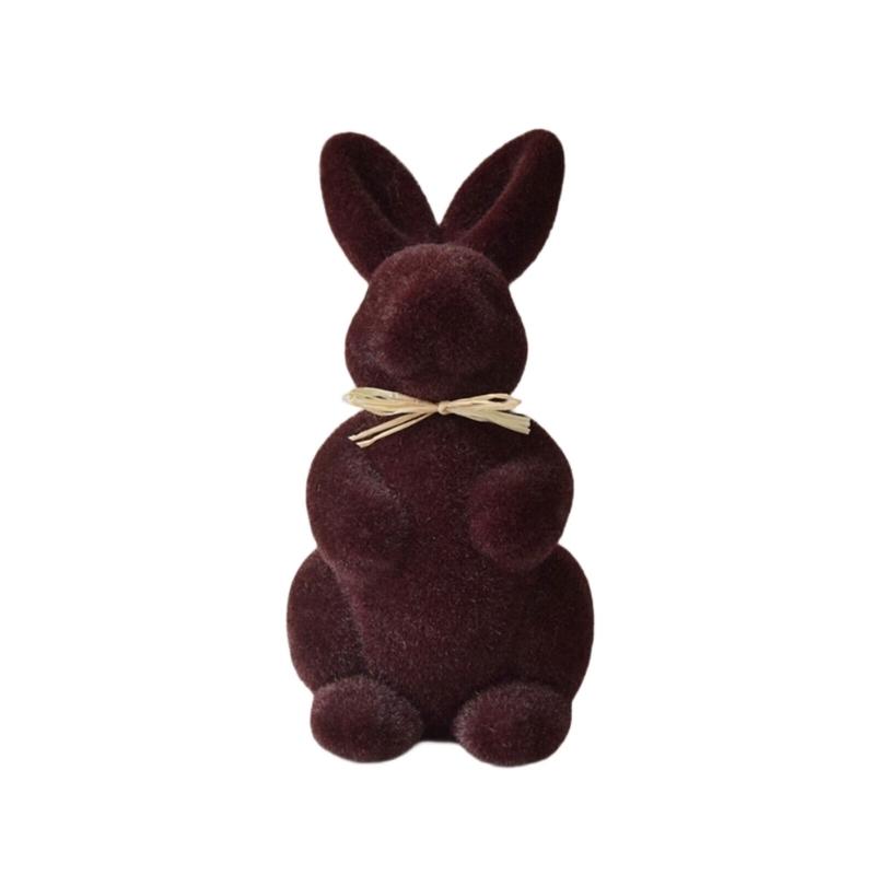 Holiday Decoration Soft Touching Bunnies Figurines Color Option Rabbit Ornament for Home and Party Table Decoration 1PC