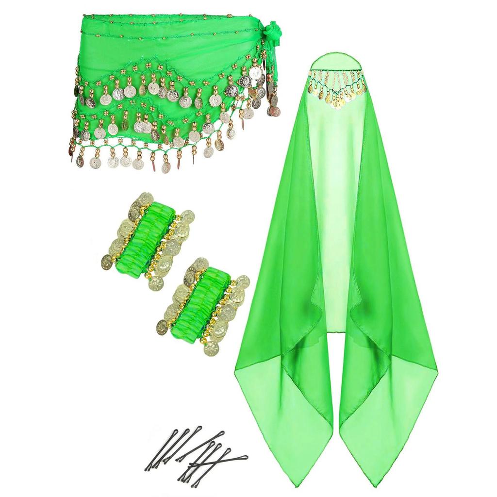 Belly Dance Performances Outfit Set Adult Belly Dancing Costume Lightweight Design For Dynamic Stage Presences