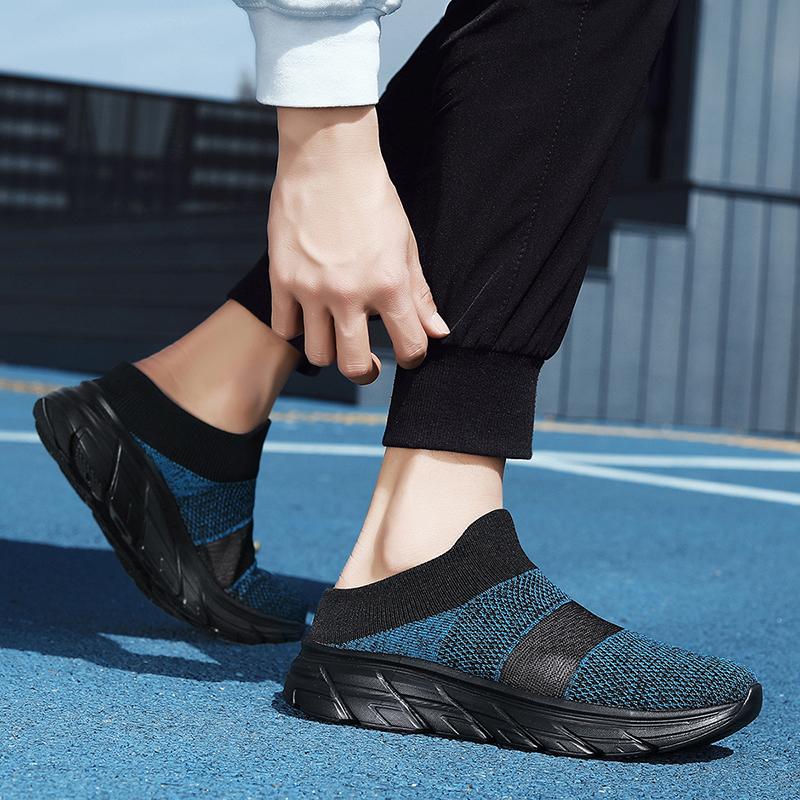 Women's Sandals Backless Walking Sneakers Summer Couple Slip On Mule Socks Shoes Closed Toe Slippers Men Clogs Over Sized