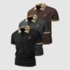 Herren 3er-Pack Poloshirt Set, 2-Knopf karierter Kragen in Kontrastfarben, Feuchtigkeitsableitend, Golf, Pendeln und Freizeit Oberteil