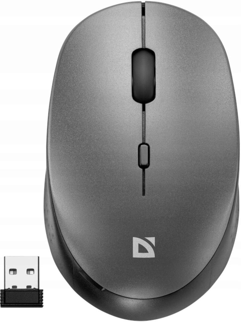 Mysz bezprzewodowa Defender AURIS MB-027 optyczna bezklikowa silent 1600dpi szara