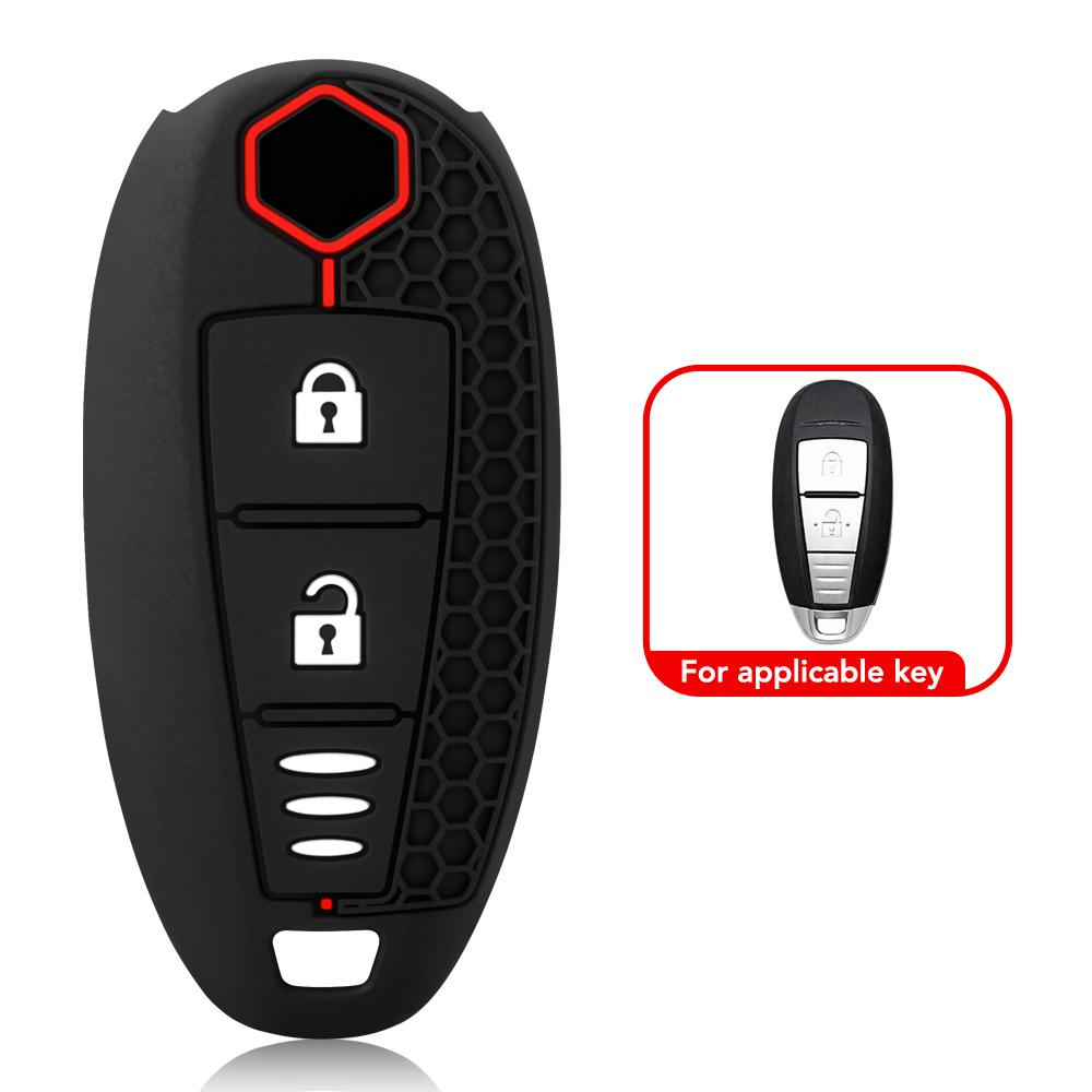 

Silicone Cover For Suzuki Baleno Ertiga Ciaz Ignis Kizashi Swift SX4 S-cross Vitars Car Smart Key Case Bag Protector Keychain