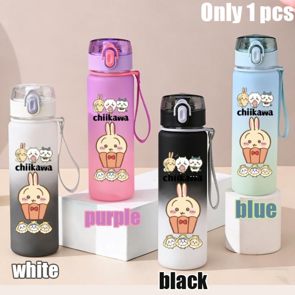 550ml Nanka Chiisakute Kawaii Yatsu School Drink Bottle Usagi Chiikawa Hachiware Plastic Gradient Color Water Cup Gourde Gift