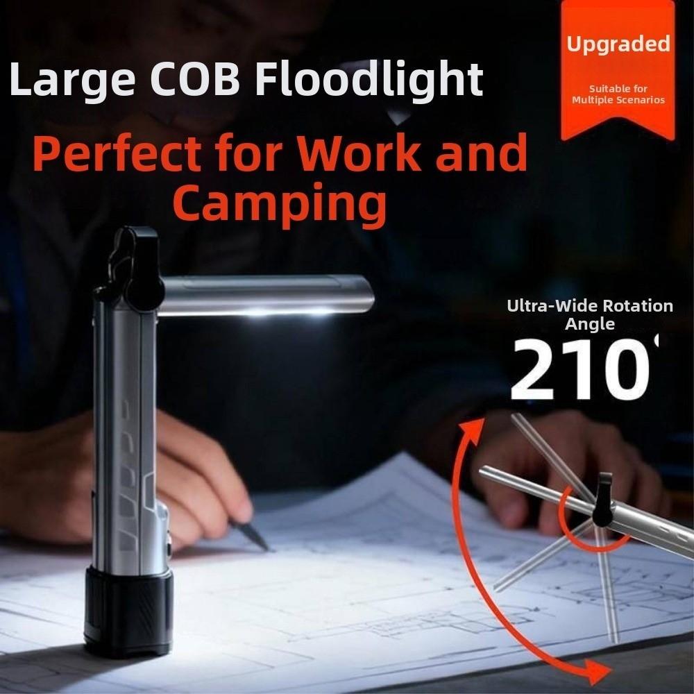 Rechargeable Folding Work Light Long-Lasting Super Brightness Flashlight High-lumen Folding Portable Searchlight Camping