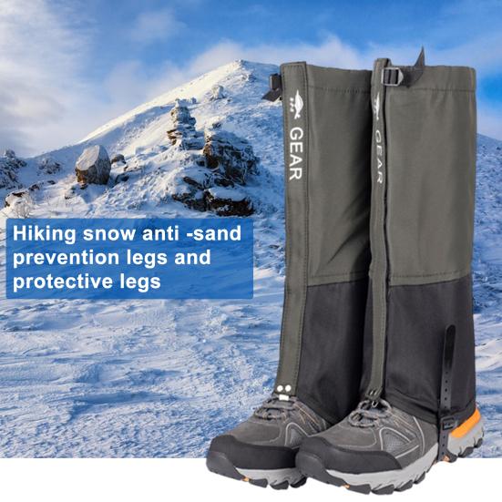 Snow Leg Gaiters, Snow Gaiters for Hiking Boots, Waterproof and Windproof Adjustable Snow Boot Gaiters for Walking Mountain Hunting Climbing, Hiking