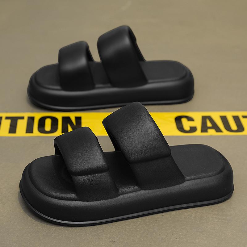 Mode Nya Herr EVA Tofflor Halkfria Högelastiska Inomhus-Utomhus Herrtofflor Mjuka Bekväma Lätta Herrsandaler Tofflor Strandskor för Män