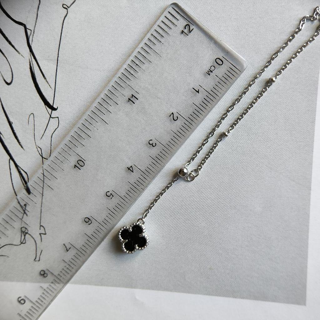 Silver Necklace with Natural Onyx, Weight 3.2 G (60002134)