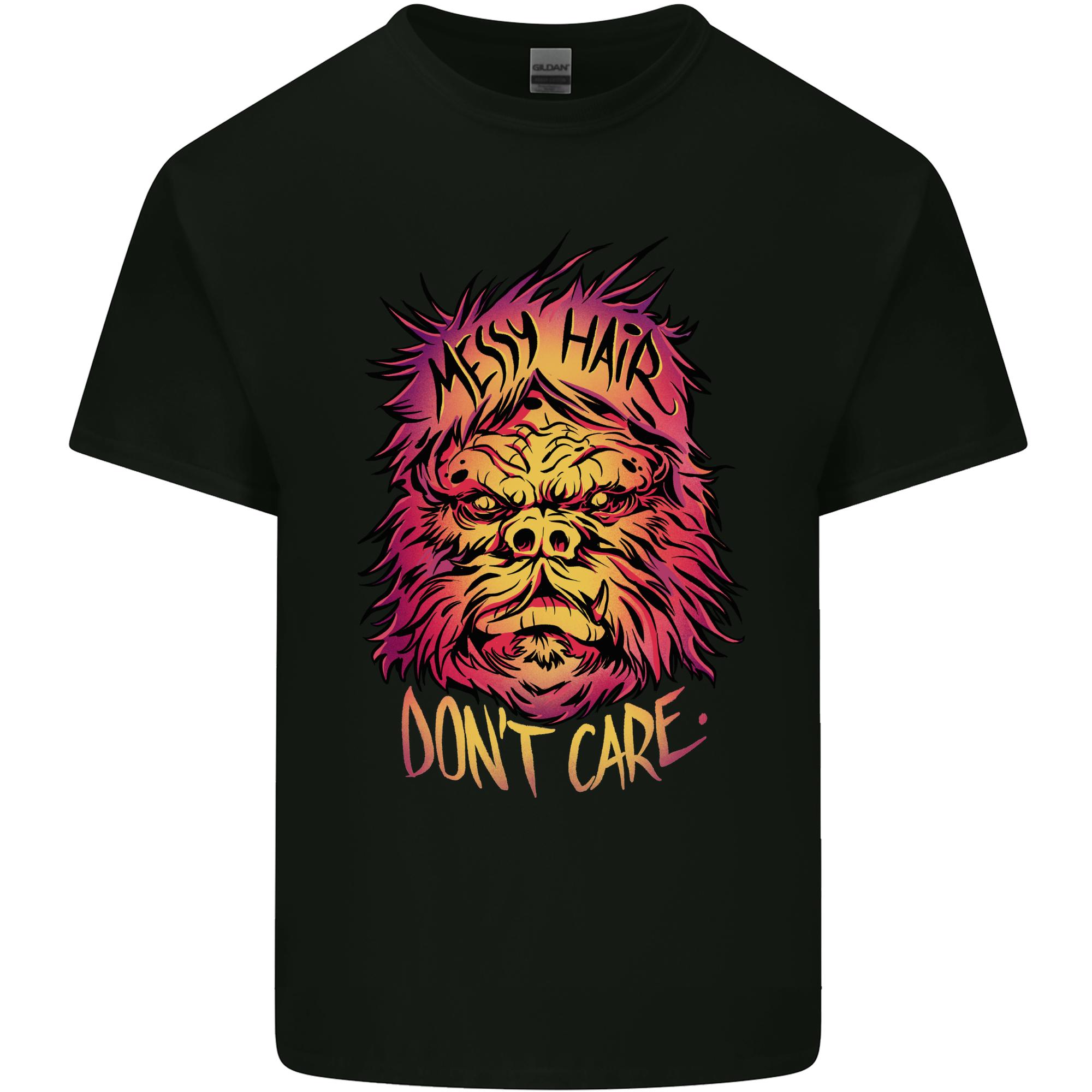 Bigfoot Messy Hair Dont Care Funny Unisexs Light Cotton TShirt S