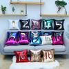 Sequined Pillowcase Contrasting Color Digital Series Cushion Cover Car Sofa Bedside Cushion Cover