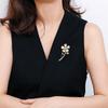 Delicate Pearls Embedded Floral Brooch Rustproof Alloy Accessory Clothing Accessories For Office Party Dress Enhancement