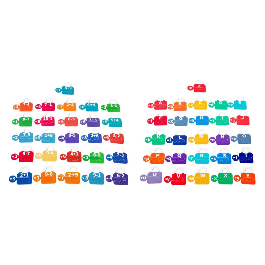 Learning Lock Toys Alphabet and Arithmetic Montessori Toy for Travel Student