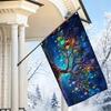 2D Flat, 1pc 2D Flat Decorative Flag, Dreamy Colorful Tree of Life Tapestry, Brilliant Starry Sky Nebula Art Hanging Cloth, Indoor Wall Decor Backgrou
