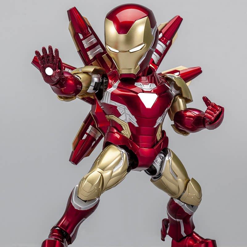 New Sd Q Version Morstorm Iron Man Mk85 Assembled Model Painted Version Action Figures Kit Desktop Ornament Collection Gift Toys