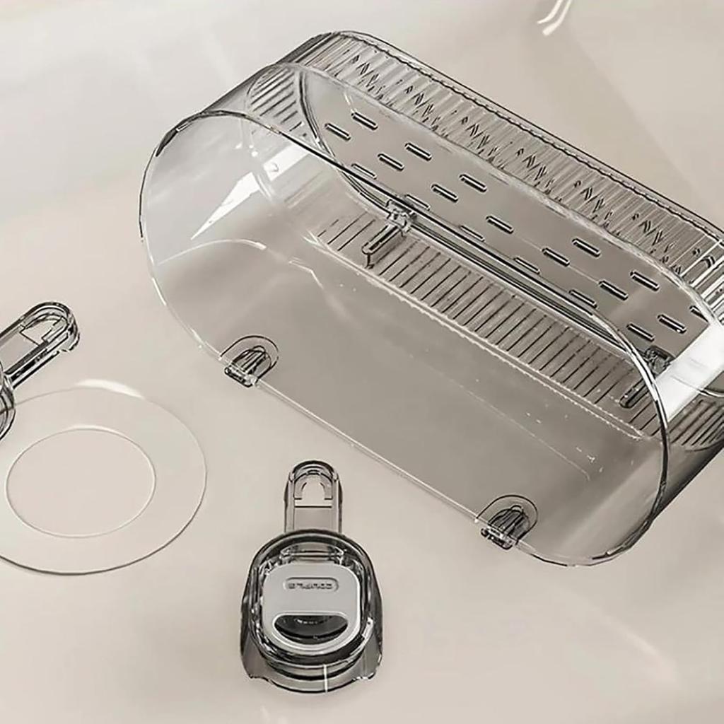 Badezimmer-Aufbewahrungsbox mit Saugnapf ohne Bohren, große Kapazität und starke Tragfähigkeit