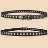 Hollow Star Design Eyelet Belt Eyelet Detail Pin Buckle Belt Classic Y2K Belt  Trendy Streetwear