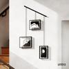 Umbra Wall Display Photo Frame, Black, W49 x D25 x H6cm, EXHIBIT 21016057040