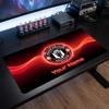 Tappetino per Mouse Grande Personalizzato Manchester United, Stampa Testo Nome Personalizzato, Tappetino da Scrivania Antiscivolo con Logo Calcio, Regalo per Gamer