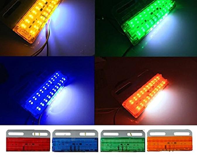 Customize Truck Side Marker Square with Under 26 Set of Orange Lamps, Lamps, LEDs, 24V, Universal, 10,