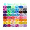 DIY Bead Kit with 24 Compartments of Mixed Beads 2 Trays of Alphabet Beads 4 Spools of Cord 1 Pair of Scissors 1 Needle for Handmade Jewelry Making