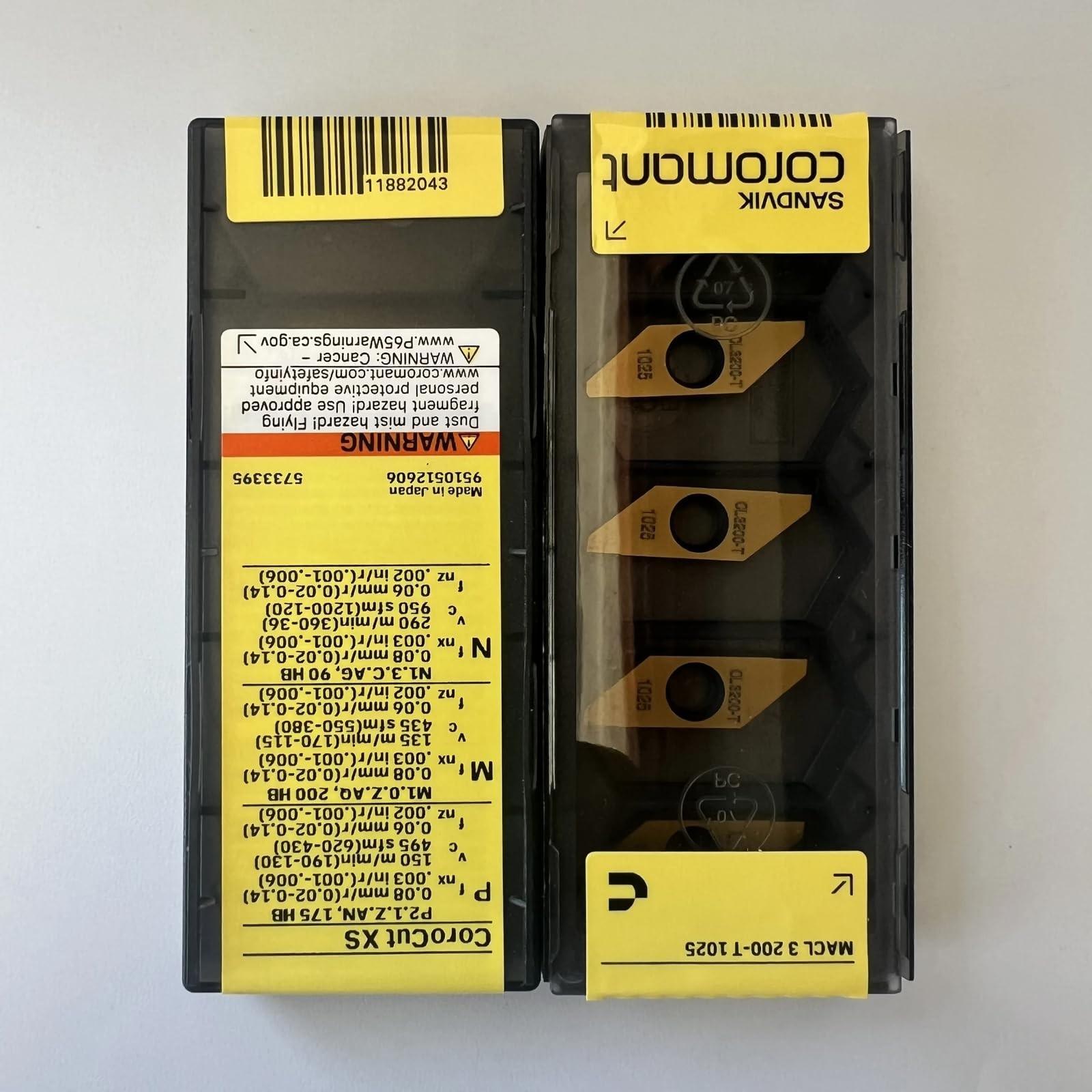 

Original Sandvik / MACL3200-T 1025 CNC lathe carbide blade tool 10 Pcs