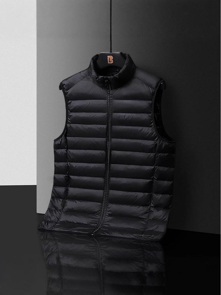 Men's Slim Fit Stand Collar Lightweight Down Vest - Autumn & Winter