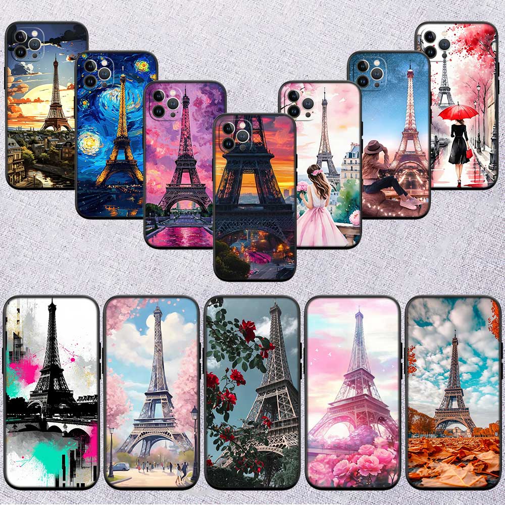 RE49 Paris Eiffel tower New High-End Shell Phone Case for iPhone SE X XS XR 16E 17 11 Pro Max 8 7 6 6s Plus Air