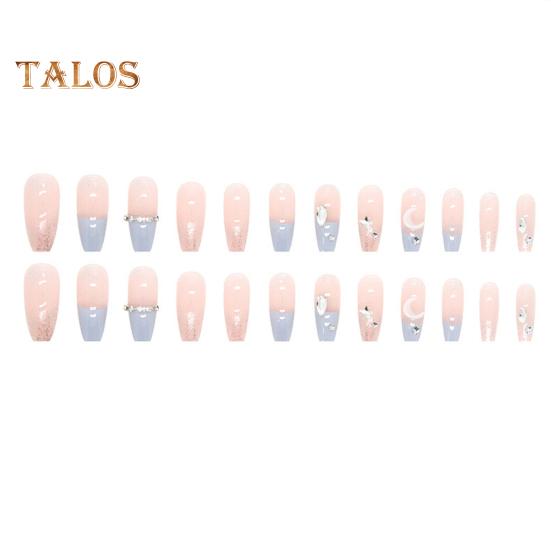 

1 комплект искусственных ногтей, легко удаляемых, сделай сам, неувядающий, потрясающий, легко наносится, искусственные накладки для ногтей, поставки для маникюрного салона синий