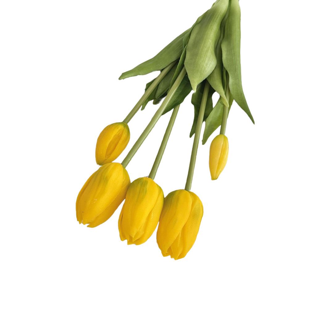 

Artificial Tulip Flowers Real Touch Tulips Plastic For Home Garden Decoration Outdoor Decor Jardim Garden Buildings жовтий