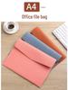 Cross-border A4 Leather Document Folder with Snap Button