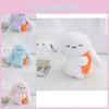 Cute Fluffy Bunny Plush Keychain Soft Rabbit Toy For Bags Backpacks Bulk Pink Blue White Purple