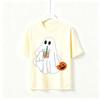 Halloween Ghost Coffee Lover Gift T-Shirt Fall Halloween Casual Graphic Tee