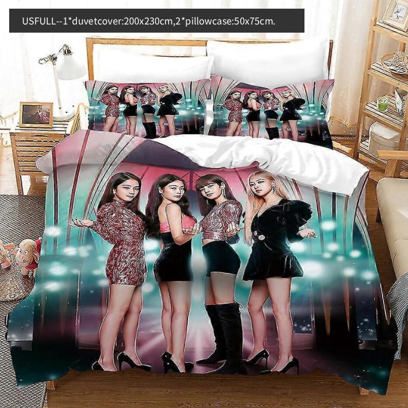 Blackpink Girl Group Members 3d Printed Bedding Set Duvet Pillowcase Cover