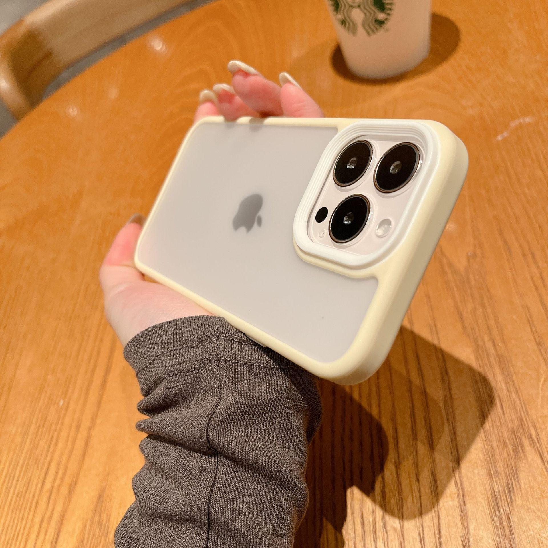 

Применимо к iPhone 16 Цвет Матовый Чехол для Телефона Apple 14 ProMAX Ощущающий Кожу Полупрозрачный Чехол Youdian 15 iPhone 15