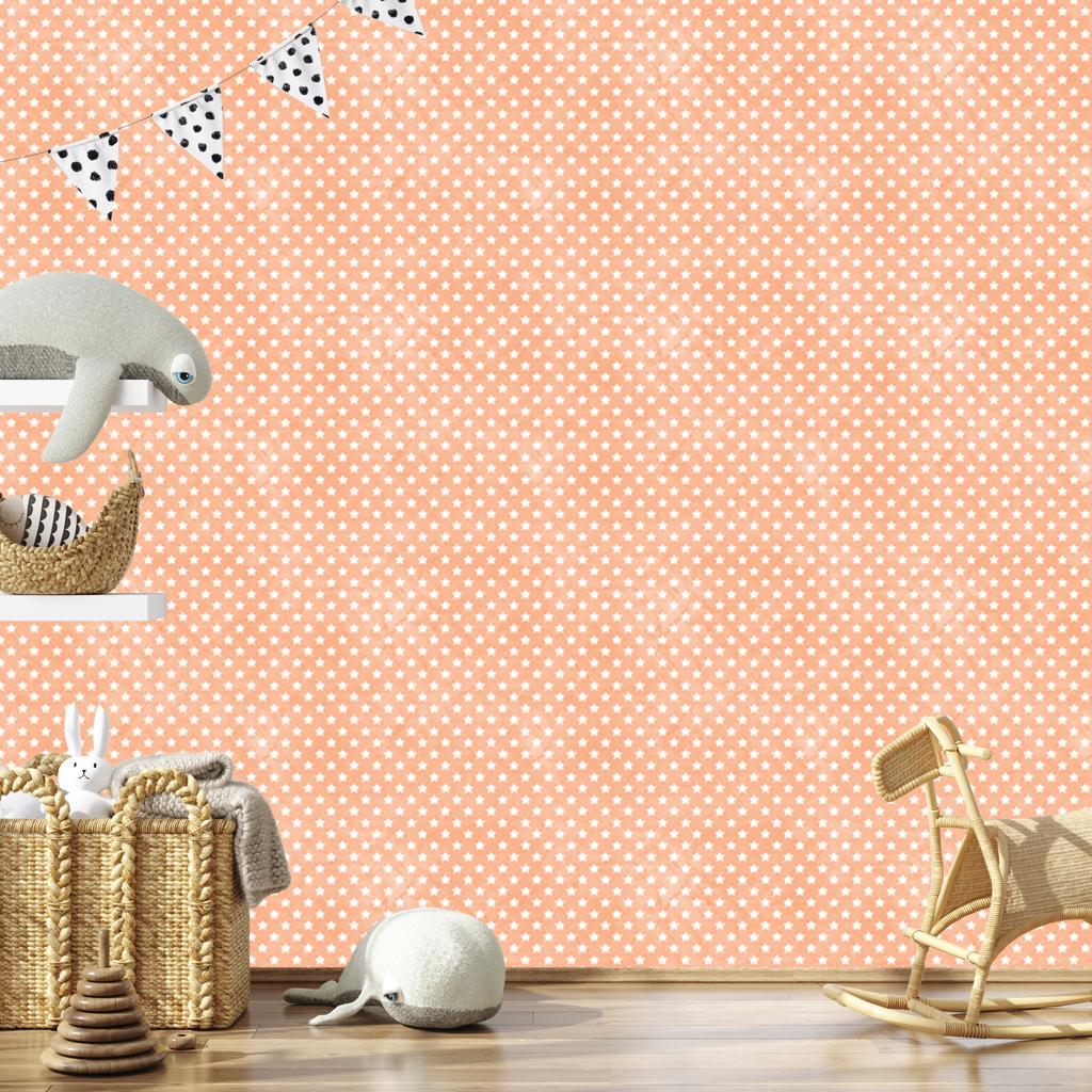 Cream Stars Wallpaper, Clear Detail for Living Room and Bedroom 50x1000