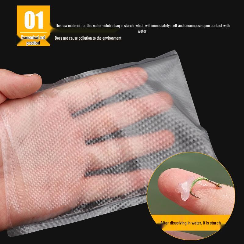Quick-Dissolving Water-Soluble Fishing Bait Bag for Long-Distance Casting and Slow-Release Bait