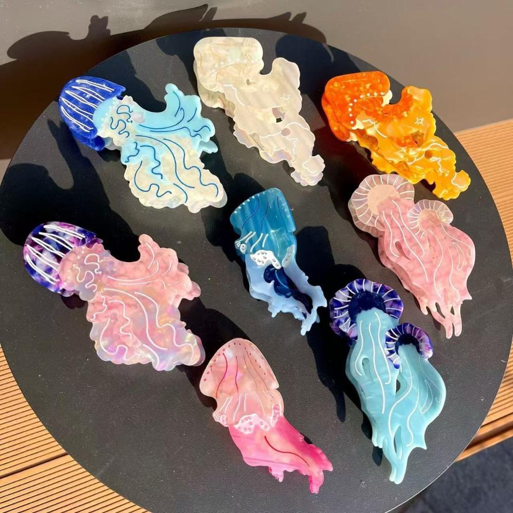 Korean Style Cartoon Animal Hair Clip Sweet Cute Shark Clip Lovely Jellyfish Hair Claw  Headdress